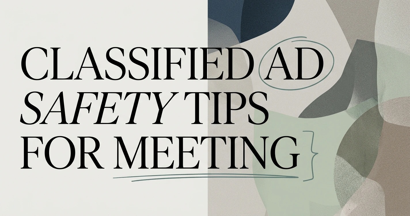 Classified Ad Safety Tips for Meeting in Person