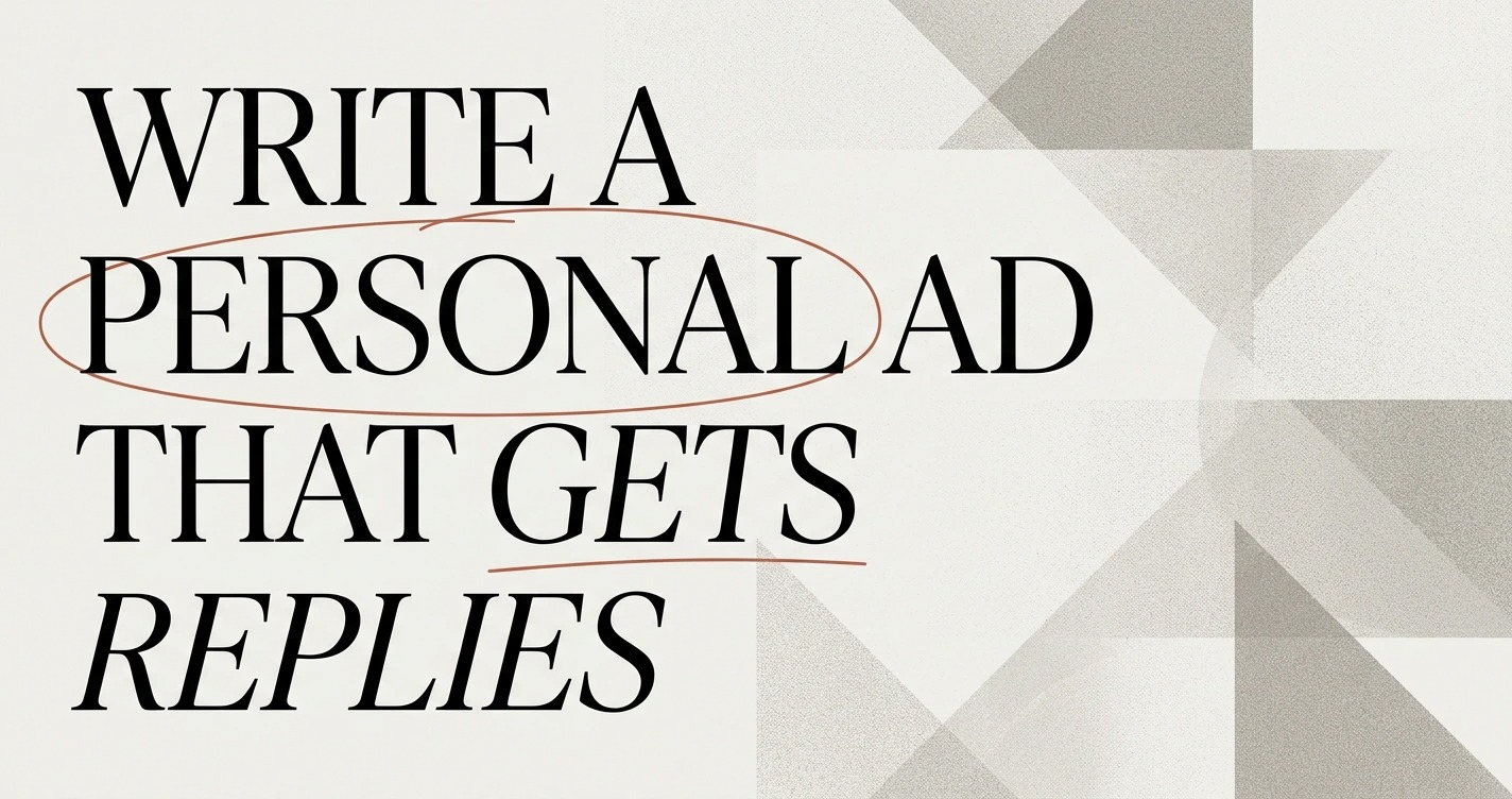 How to Write a Personal Ad That Gets Replies