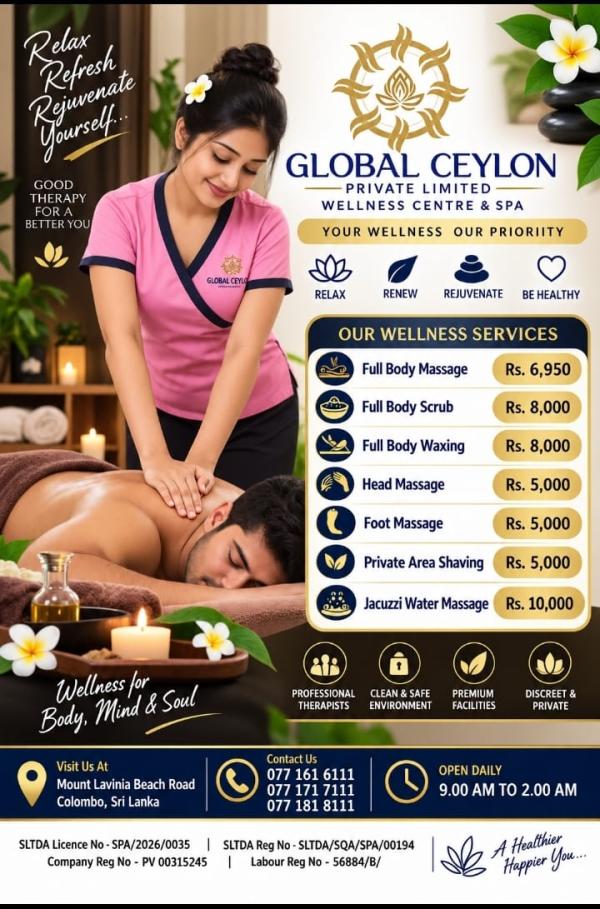 🪷🪷  G L O B A L   C E Y L O N   Spa and Wellness Centre  🪷🪷